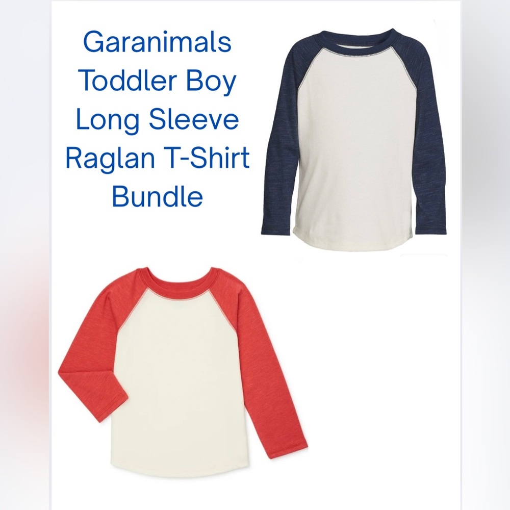 Garanimals Toddler Boys Raglan Long Sleeve T-Shirt - Bundle 4T 2-Pack